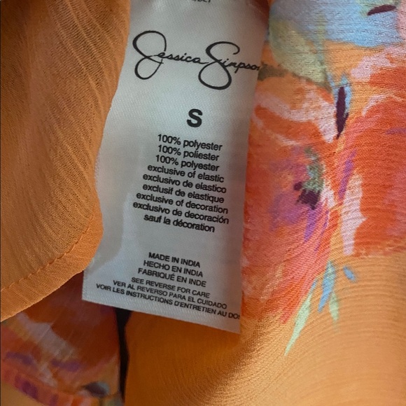 Jessica Simpson Vibrant Orange Floral Maxi Dress - Picture 11 of 11